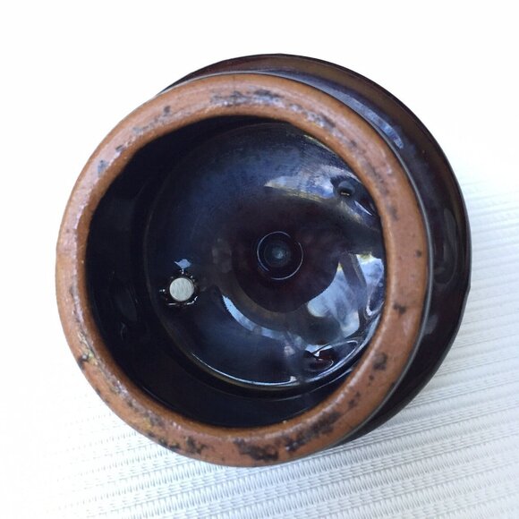 Hand Painted Black Teapot Floral Flower Art Ornate Pottery Made in Japan Vintage - Picture 12 of 12